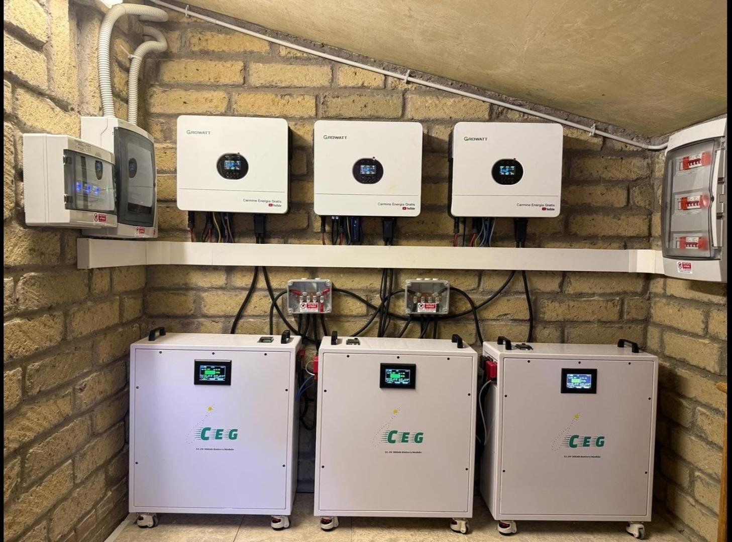 Three-phase kit 3 inverters and 3 batteries
