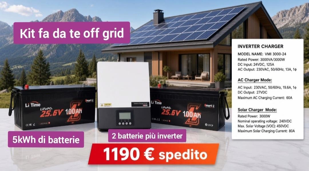 LiTime batteries and CEG 24 V inverter kit — €1,190